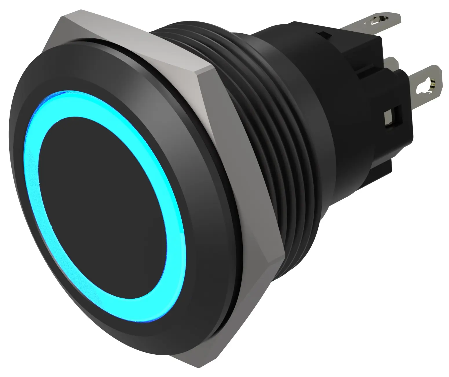Produktfoto 1 von EAO 82 Druckschalter Blau Beleuchtet Tastend Ø 22 mm, SPST, IP40, IP65