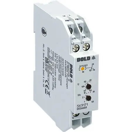 Produktfoto 1 von Dold Überwachungsrelais 3-phasig, Öffner - 4A, DIN-Hutschiene, 100 V ac, 400V ac