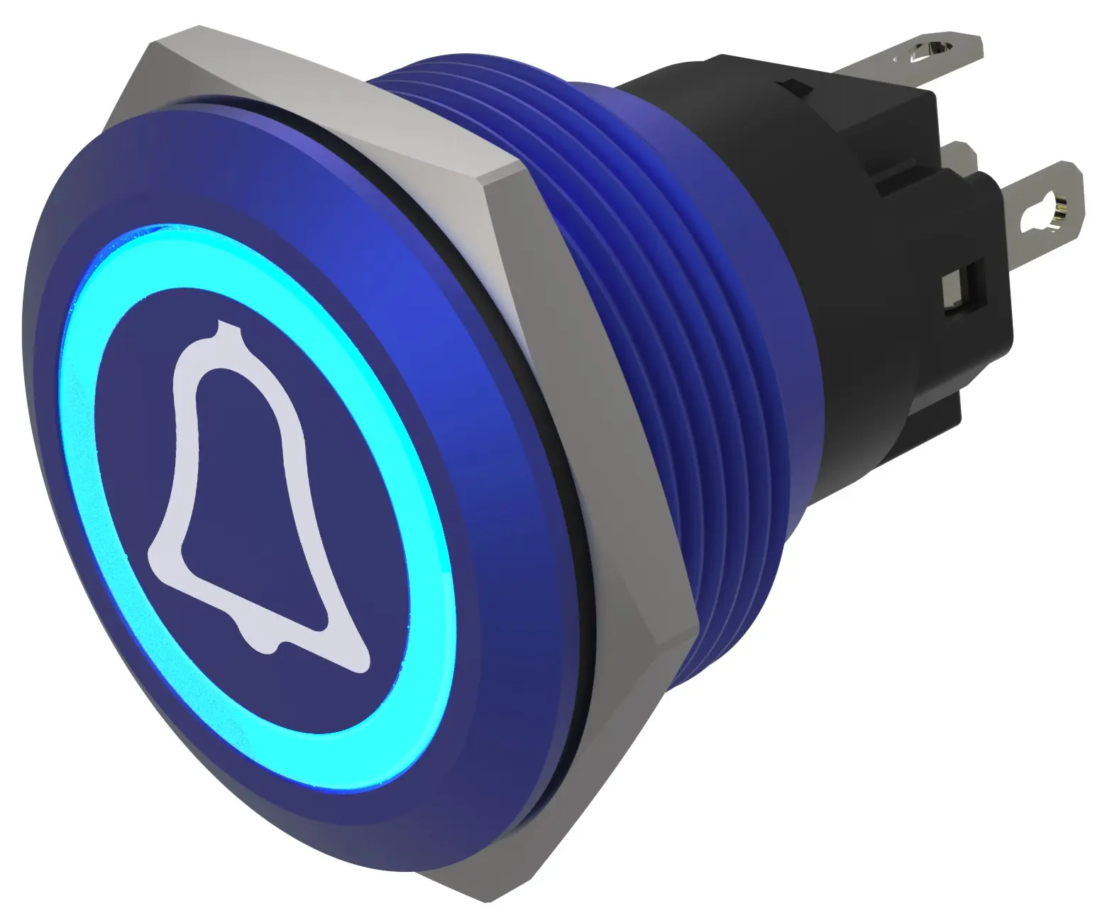 EAO 82 Druckschalter Blau Beleuchtet Tastend Ø 22 mm, SPST, IP65, IP40