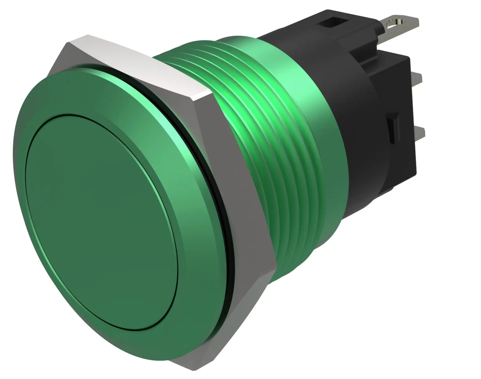 Produktfoto 1 von EAO 82 Druckschalter Grün Tastend Ø 19 mm, SPST, IP65, IP40