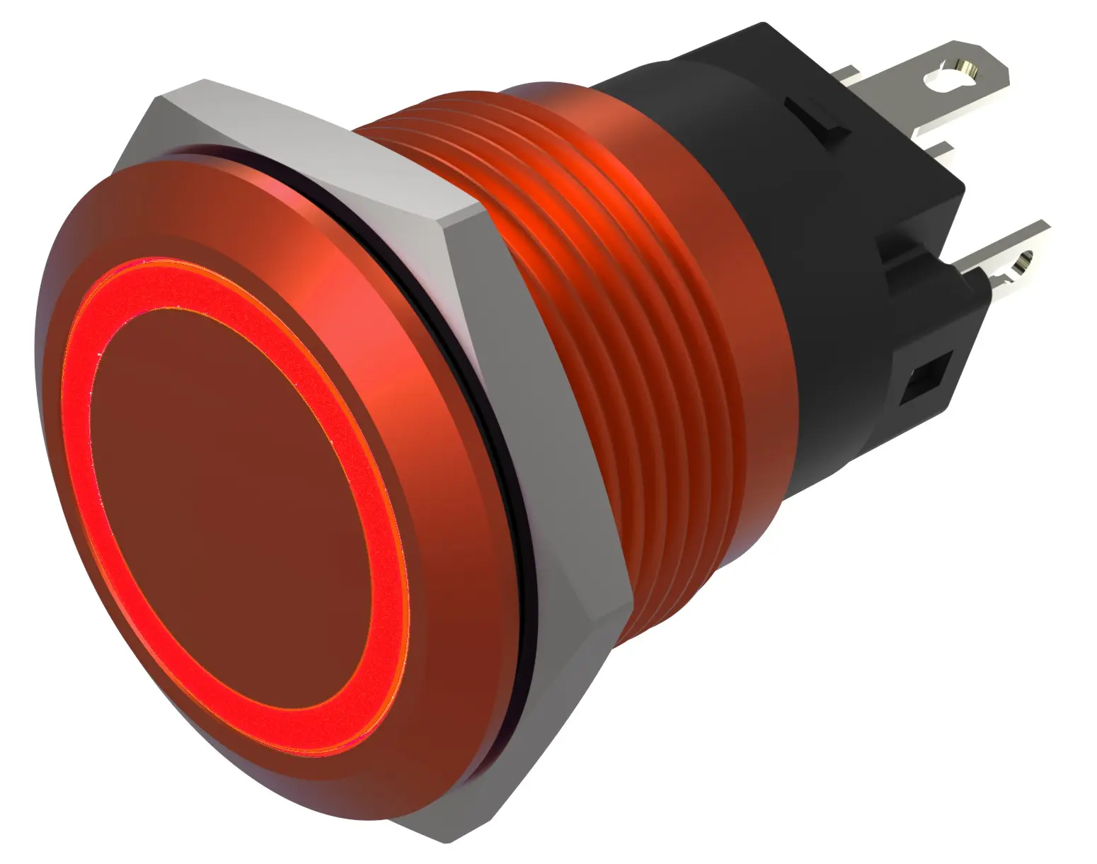 Produktfoto 1 von EAO 82 Druckschalter Rot Beleuchtet Tastend Ø 19 mm, SPST, IP40, IP65