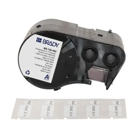 Produktfoto 1 von Brady Beschriftungsetiketten Schwarz für BMP51, M510, M511, BMP53 auf Weiß 0.5 Zoll 1 Zoll 0.5 Zoll 1 Zoll