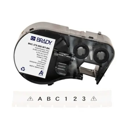 Produktfoto 1 von Brady Beschriftungsband Schwarz für BMP41, M410, M510, BMP51, BMP53, M511 auf Weiß 300 Zoll 0.375 Zoll 300 Zoll 0.375