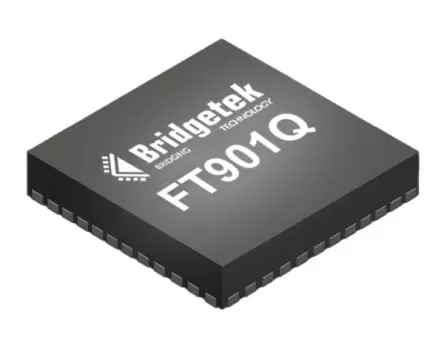 Produktfoto 1 von Bridgetek Mikrocontroller FT901 FT32 32 bit Oberfläche 256kB Flash QFN 100-Pin 100 MHz