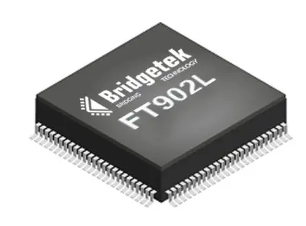 Produktfoto 1 von Bridgetek Mikrocontroller FT902 FT32 32 bit Oberfläche 256kB Flash LQFP 100-Pin 100 MHz