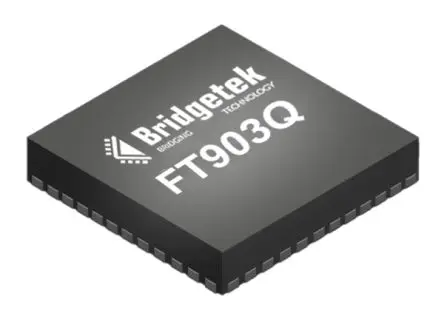 Produktfoto 1 von Bridgetek Mikrocontroller FT903 FT32 32 bit Oberfläche 256kB Flash QFN 100-Pin 100 MHz