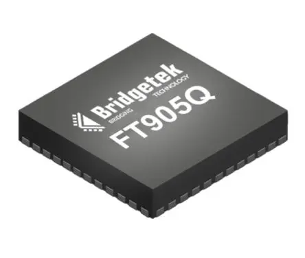 Bridgetek Mikrocontroller FT905 FT32 32 bit Oberfläche 256kB Flash QFN 76-Pin 100 MHz