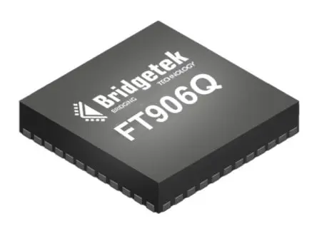Produktfoto 1 von Bridgetek Mikrocontroller FT906 FT32 32 bit Oberfläche 256kB Flash QFN 76-Pin 100 MHz