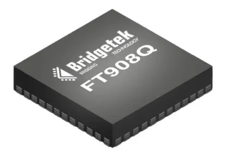 Produktfoto 1 von Bridgetek Mikrocontroller FT908 FT32 32 bit Oberfläche 256kB Flash QFN 76-Pin 100 MHz