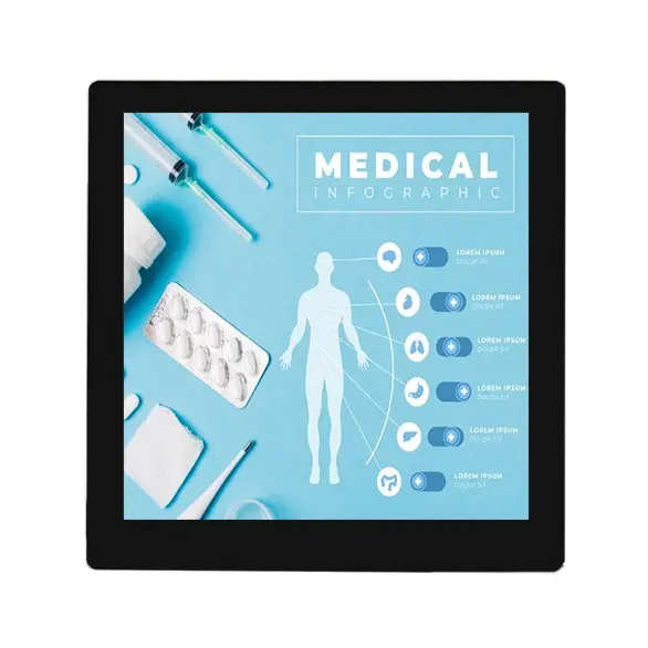 Produktfoto 1 von Midas Farb-LCD 4 in USB Touchscreen Kapazitiv, 720 x 720 pixel, 71.928 x 71.928 mm LED