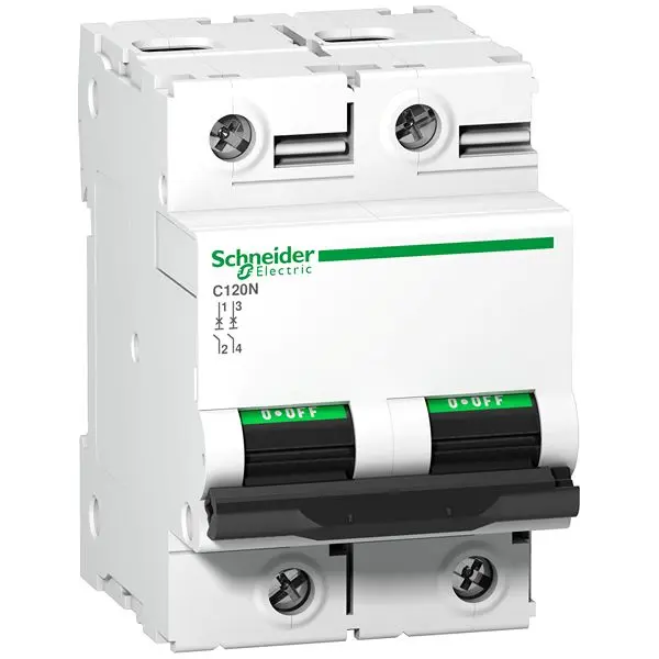 Produktfoto 1 von Schneider Electric Acti9 C120 Acti9 Elektronischer Schutzschalter 250V, 63A Aufsteckbefestigung 10000 A, Typ B L. 81 mm