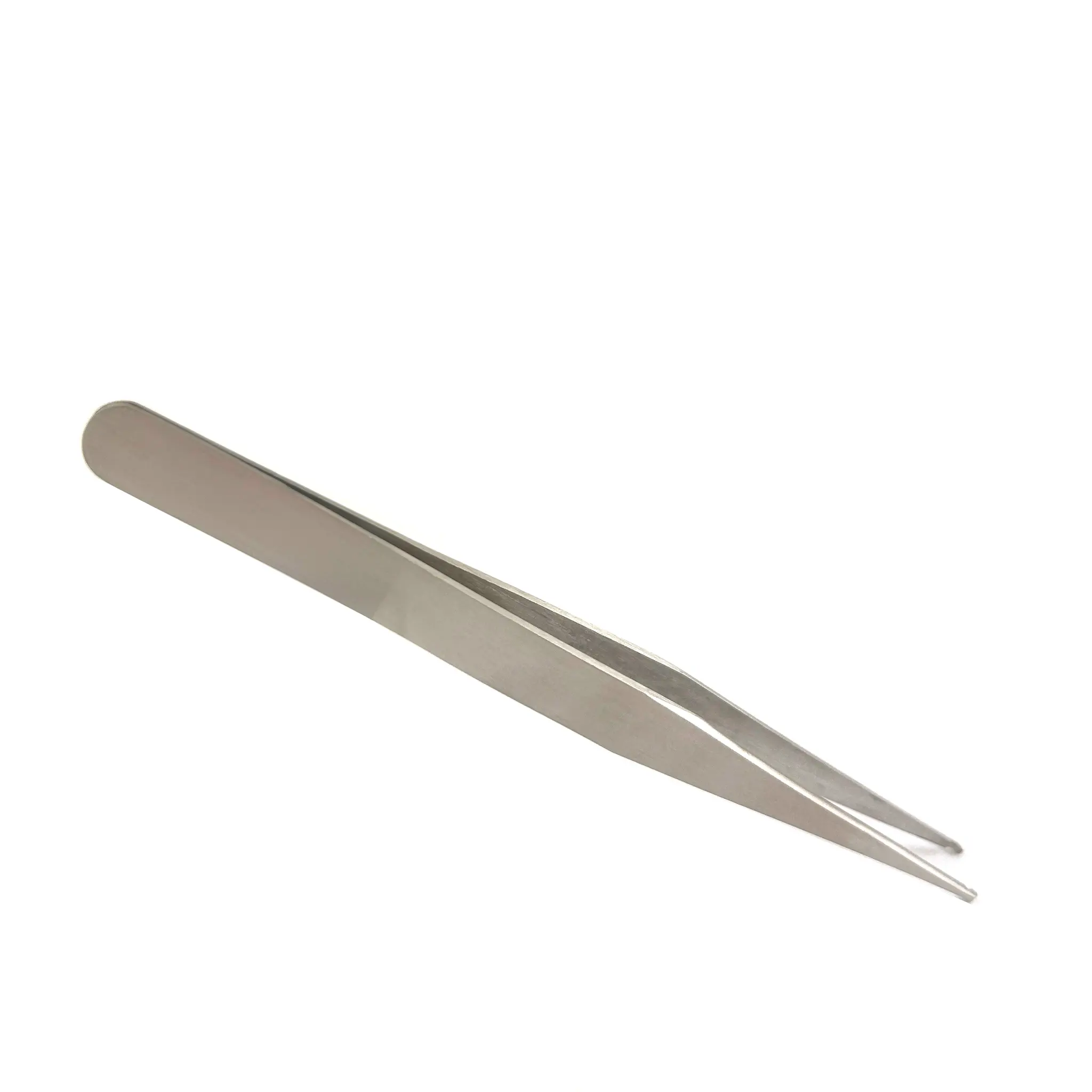 Produktfoto 1 von RS PRO Austenitstahl Pinzette, 120 mm Gerade, Spitze Fein, Flach Antimagnetisch 1-teilig