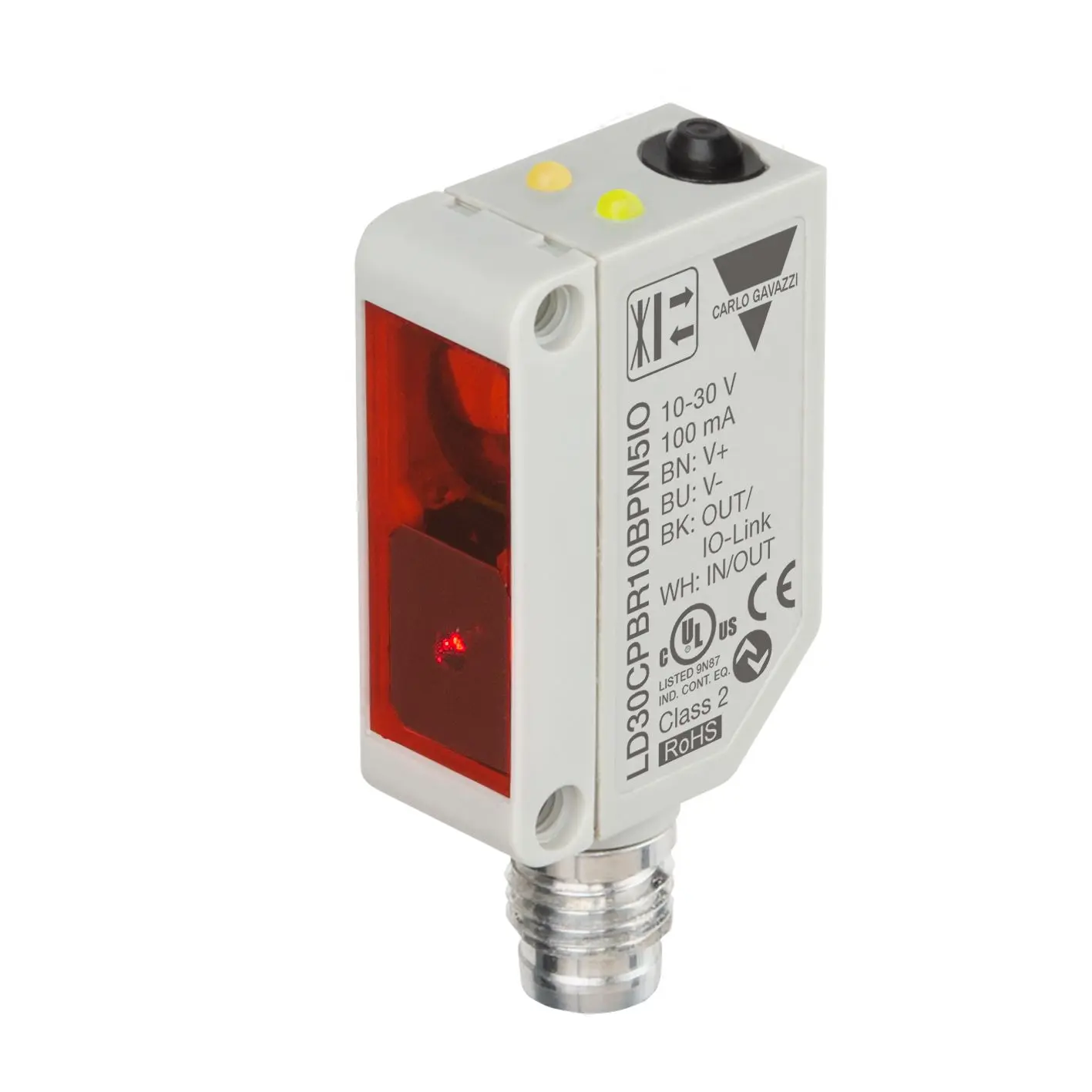 Produktfoto 1 von Carlo Gavazzi Rechteckig Optischer Sensor, Durchgangsstrahl, Bereich 100 mm, NPN, PNP Ausgang, Stecker