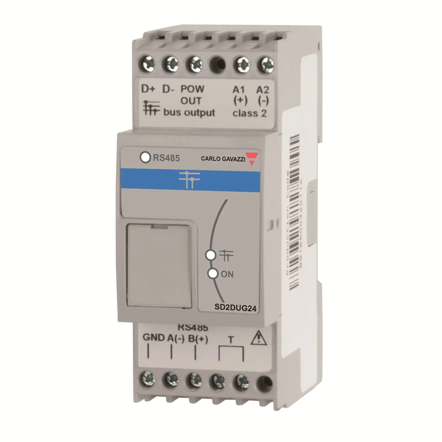 Produktfoto 1 von Carlo Gavazzi DUPLINE Busgenerator für RS485 128 x Analog, digital Eingang / 128 x DUPLINE Spannung Ausgang 1,5 kV