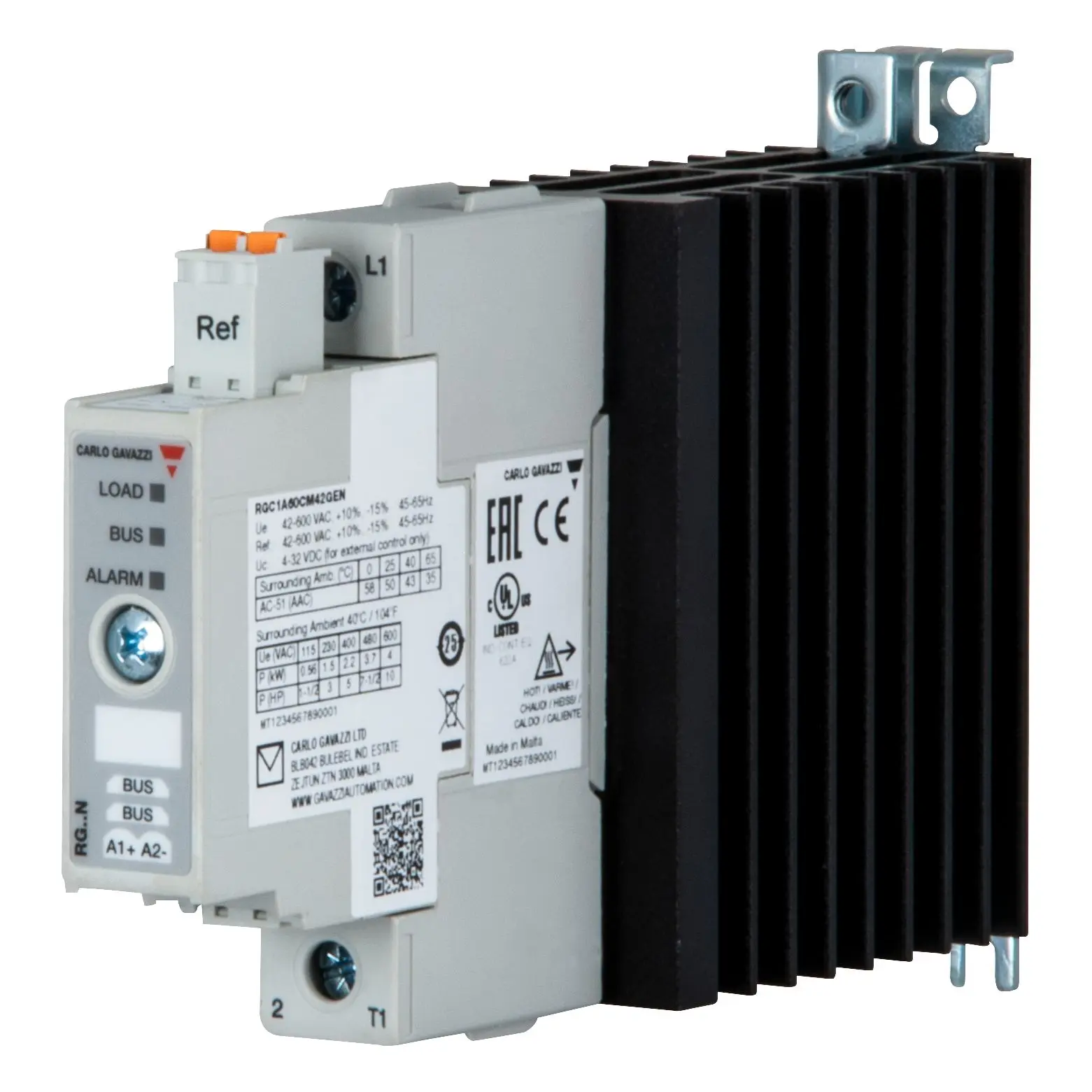 Produktfoto 1 von Carlo Gavazzi RGC DIN-Hutschiene Halbleiterausgang 660 V ac/dc 32V / 42 A
