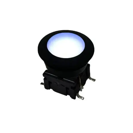Produktfoto 1 von MEC IP67 Taster SPST, Lötanschluss 50mA Silikonpolymer Schwarz, Weiß Oberfläche