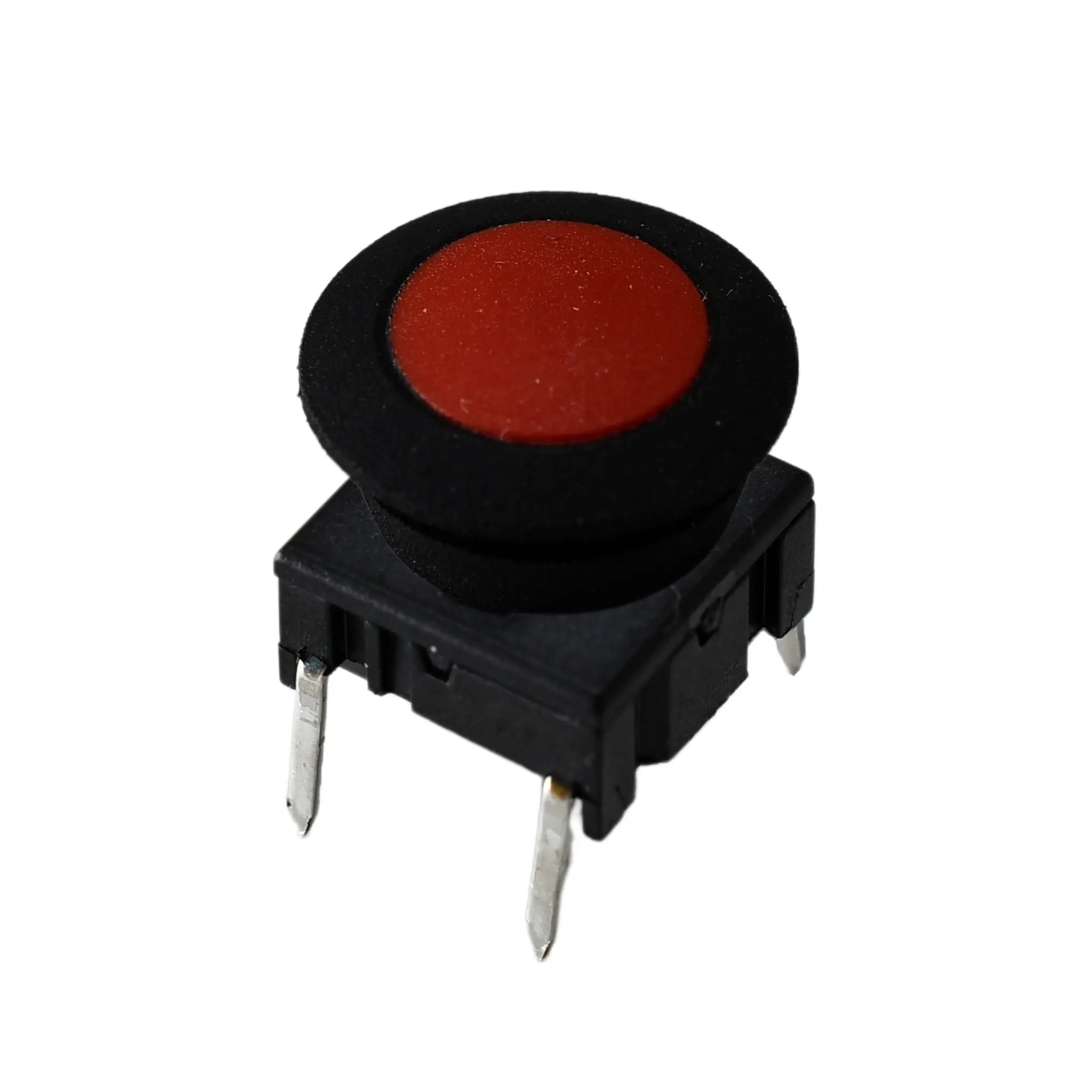 Produktfoto 1 von MEC Taster SPST Druckauslösung 12mm Runde Taste Schwarz/Rot