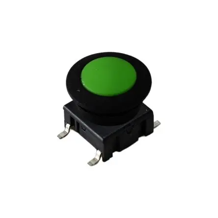 Produktfoto 1 von MEC IP67 Taster SPST, Lötanschluss 50mA Silikonpolymer 12 mm Schwarz, Grün Oberfläche