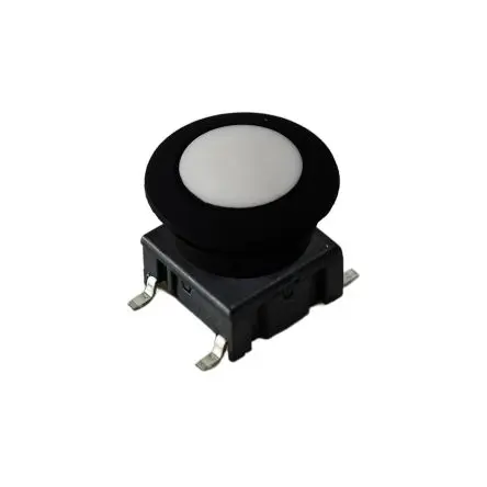 Produktfoto 1 von MEC IP67 Taster SPST, Lötanschluss 50mA Silikonpolymer 12 mm Schwarz, Weiß Oberfläche