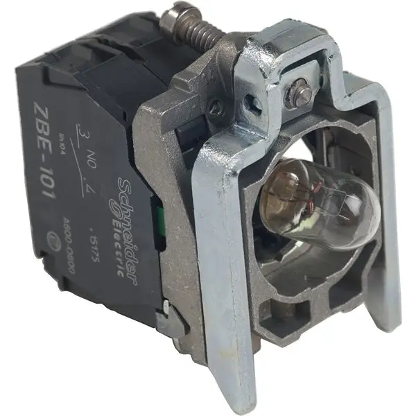 Produktfoto 1 von Schneider Electric ZB4B Drucktaster-Kontaktblock Anzeigenblock LED 1 Schließer 24V