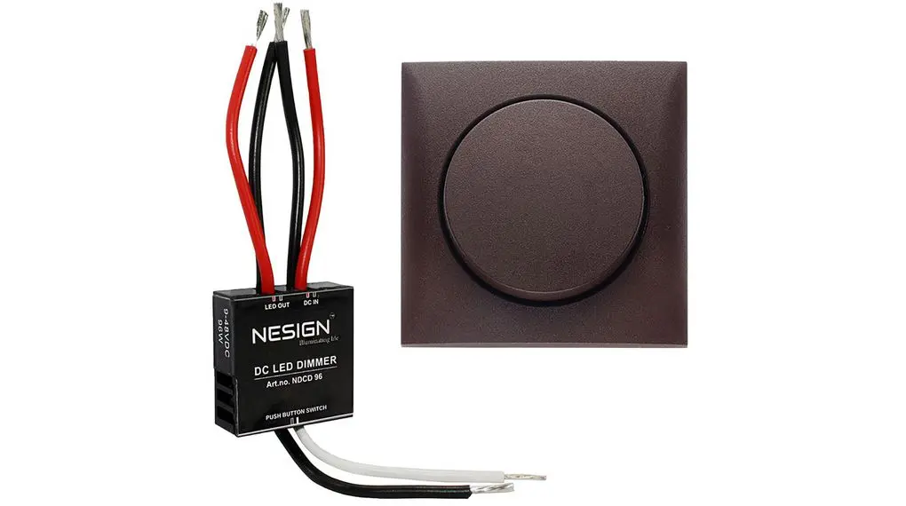 Produktfoto 1 von Berker 17143671 Dimmer, 96 W 48 V dc 1 Auslässe H. 36 mm B. 36 mm T. 12 mm