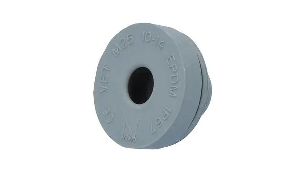 Produktfoto 1 von NEMIQ VET Kabeltülle 1.3mm min. 20mm bis Ø 26mm Loch ø 47mm EPDM-Gummi Grau