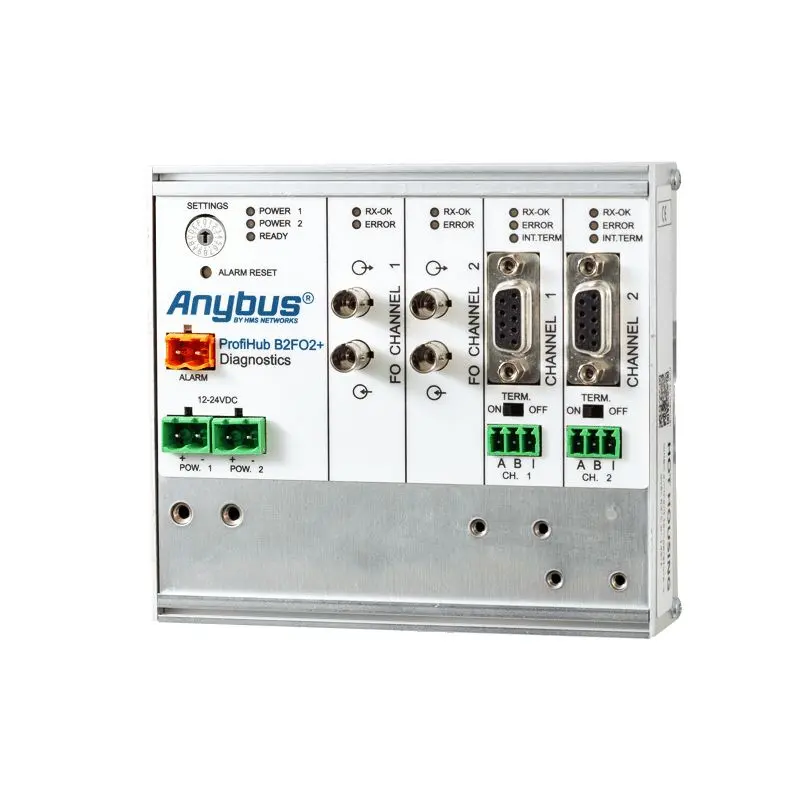 Produktfoto 1 von Anybus ProfiHub B2FO2+ Industrie-Schnittstellenkonverter, RS-485