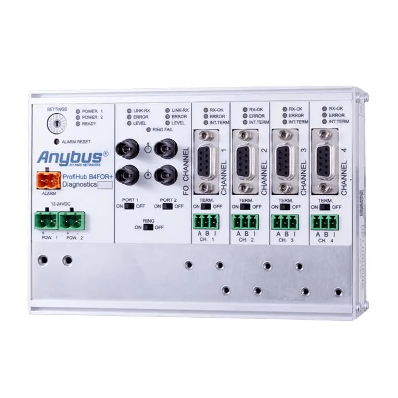 Produktfoto 1 von Anybus ProfiHub B4FOR+ Industrie-Schnittstellenkonverter, RS-485
