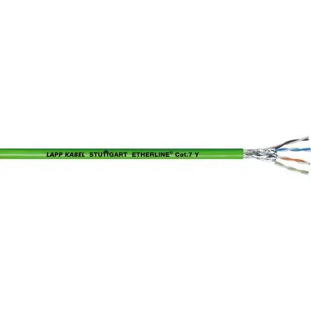 Produktfoto 1 von Lapp ETHERLINE Cat7 Kabel, 100 m, Grün Abgeschirmt Geschirmt, Aussen ø 8.70 mm Außen-ø , Polyvinylchlorid