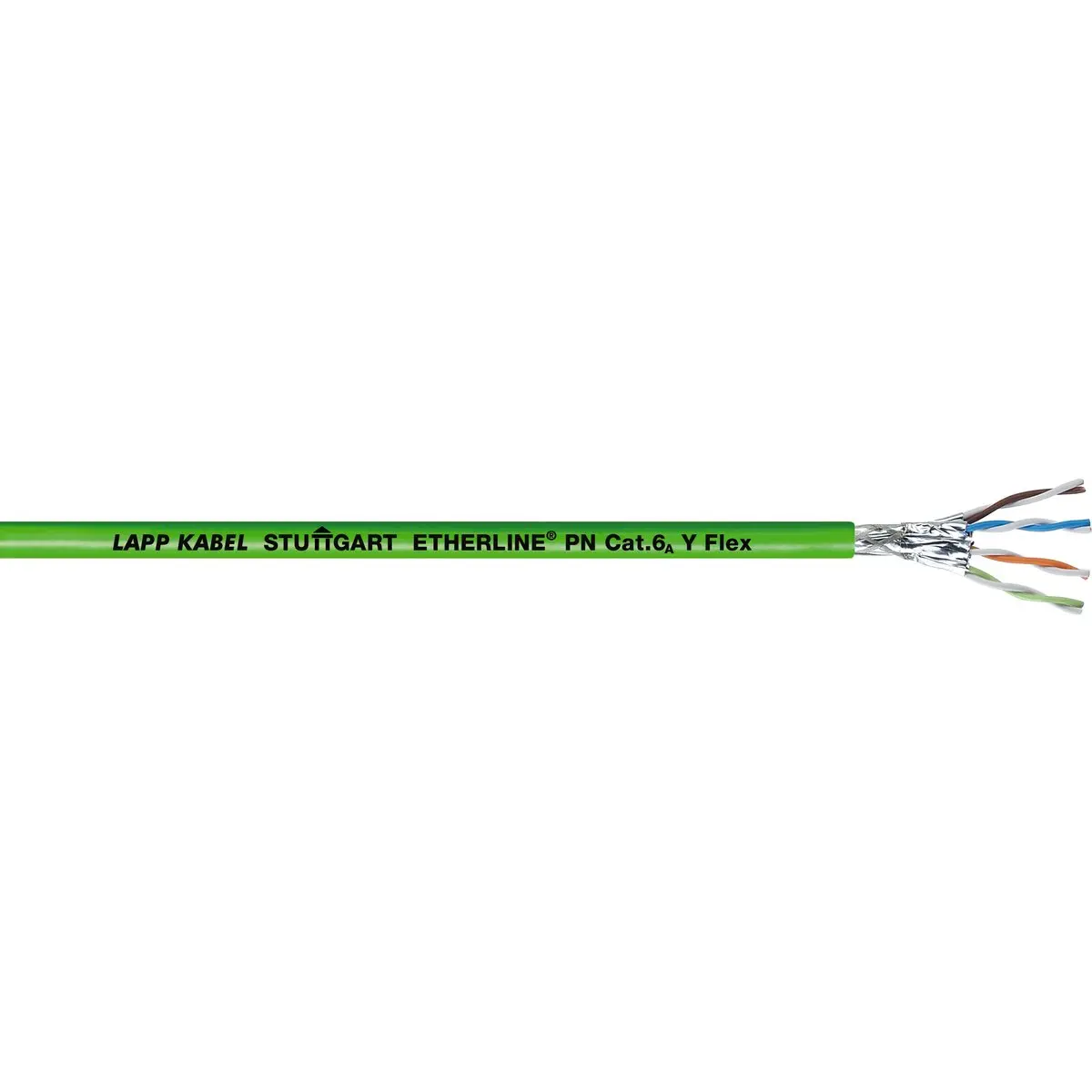 Produktfoto 1 von Lapp ETHERLINE Cat6a Cat 6a, Gelb, Grün Abgeschirmt Geschirmt, Aussen ø 8.8 mm Außen-ø , Polyvinylchlorid