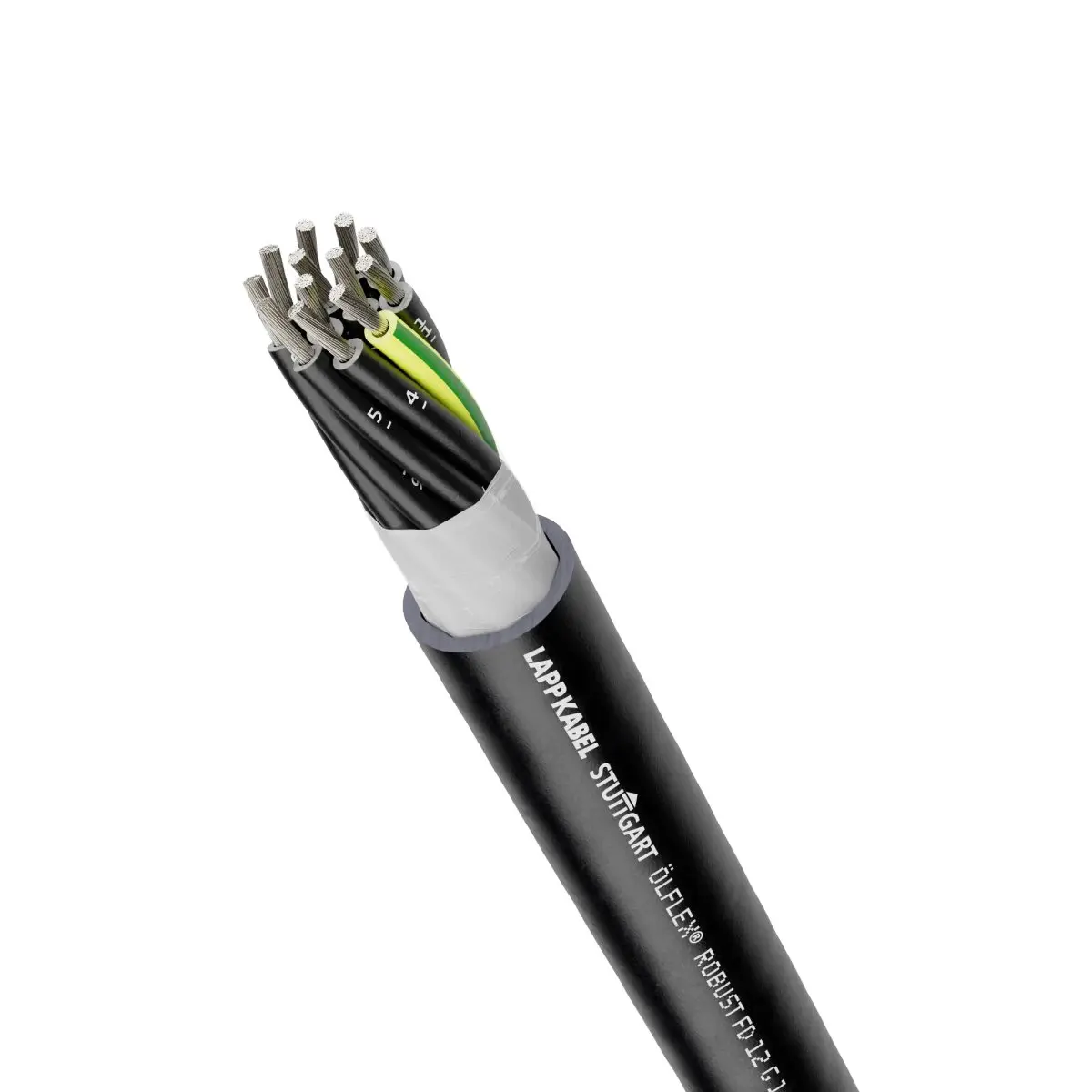 Produktfoto 1 von Lapp Olflex Robust Steuerkabel, 7-adrig 2.5 mm² 14 AWG Schwarz Ungeschirmt, Thermoplastisches Elastomer