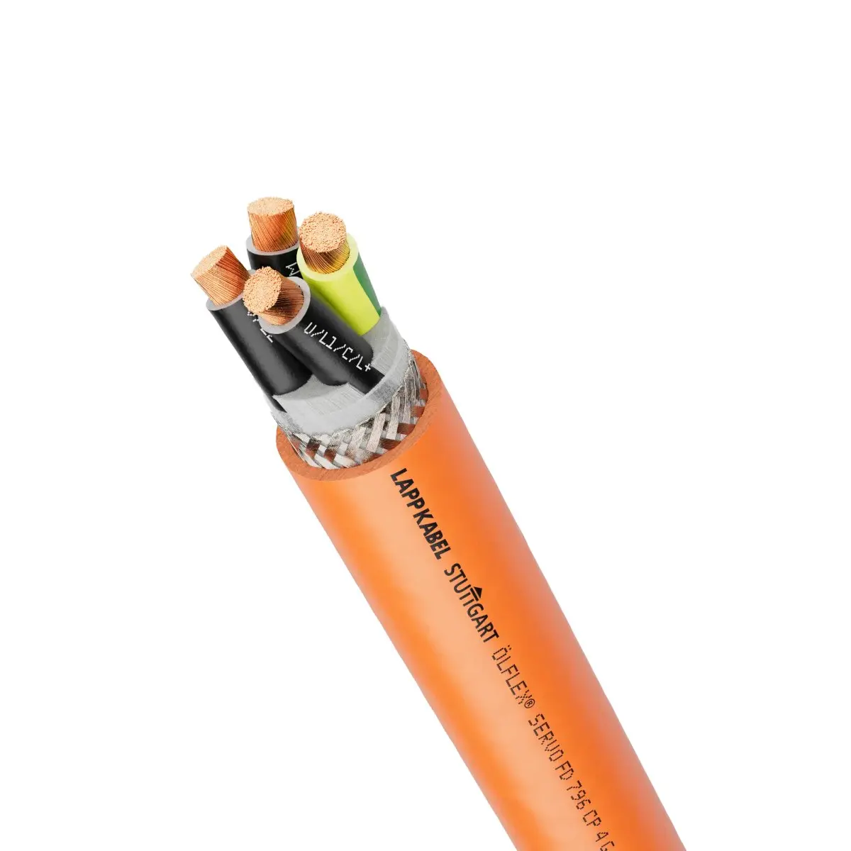 Produktfoto 1 von Lapp Servo Steuerkabel, 4-adrig x 4 mm² 12 AWG Geschirmt Orange, 100 m, Polyvinylfluorid