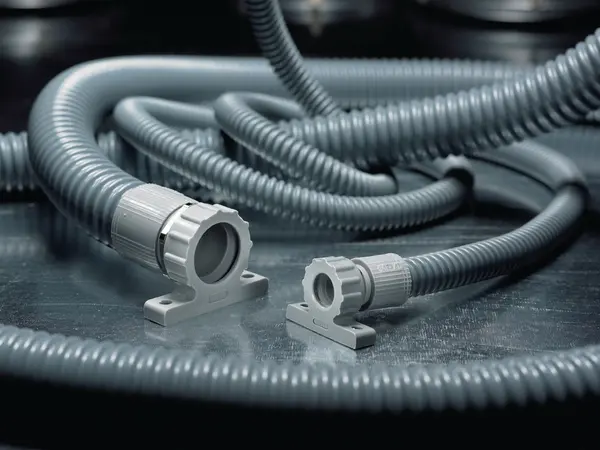 Produktfoto 1 von HellermannTyton FG14 Kabelrohr Polyvinylchlorid, Ø 14 mm nom., Grau