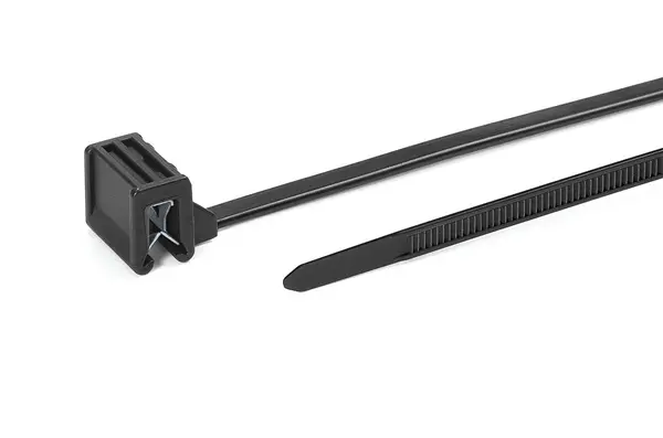 Produktfoto 1 von HellermannTyton EdgeClip Nylon 6.6 Kabelbinder Schwarz 4.6mm x 155 mm