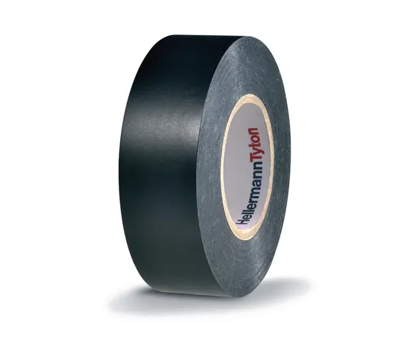 Produktfoto 1 von HellermannTyton HellermannTyton Polyvinylchlorid Isolierband Schwarz,  Stärke  0.21 mm x 19 mm x 20 m, -80 °C bis 538 °C