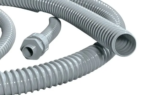 Produktfoto 1 von HellermannTyton PSR40 Kabelrohr Polyvinylchlorid, Ø 40 mm nom., Grau x 30 m IP69K, IP68, IP67, IP66
