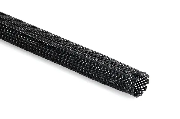 Produktfoto 1 von HellermannTyton HEGPA6630 Kabelschlauch Schwarz Nylon 66, Länge 50m Umflochten Dehnbar