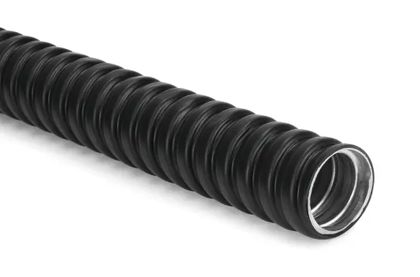 Produktfoto 1 von HellermannTyton PCS25 Kabelrohr Galvanisierter Stahl, Ø 25 mm nom., Schwarz x 25 m IP66