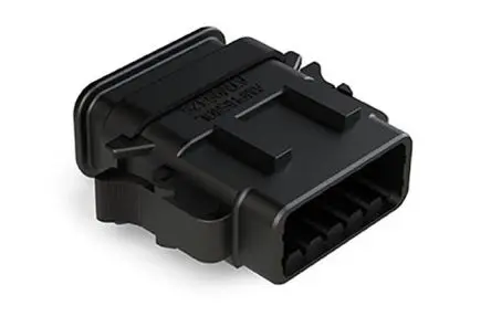 Produktfoto 1 von Amphenol Industrial ATM06 Kfz-Steckverbinder, Kabel, Anschluss, Crimpbefestigung, 12-polig, Schwarz / 2-reihig