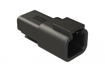 Produktfoto 1 von Amphenol Industrial ATP04 Kfz-Steckverbinder, Kabel, Anschluss, Crimpbefestigung, Buchse, 2-polig, Schwarz / 1-reihig