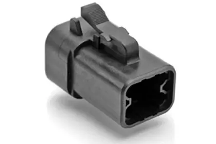 Produktfoto 1 von Amphenol Industrial ATP06 Kfz-Steckverbinder, Kabel, Anschluss, Crimpbefestigung, 4-polig, Schwarz / 2-reihig