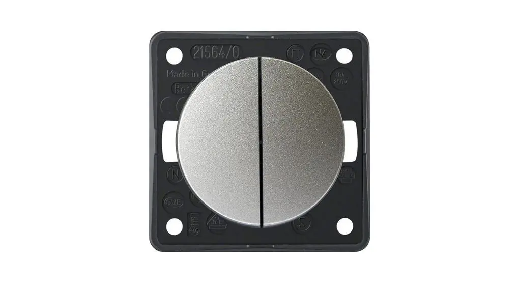 Produktfoto 1 von Berker Integro Wippschalter Kippschalter 2-teilig Silber 10 A, Kunststoff