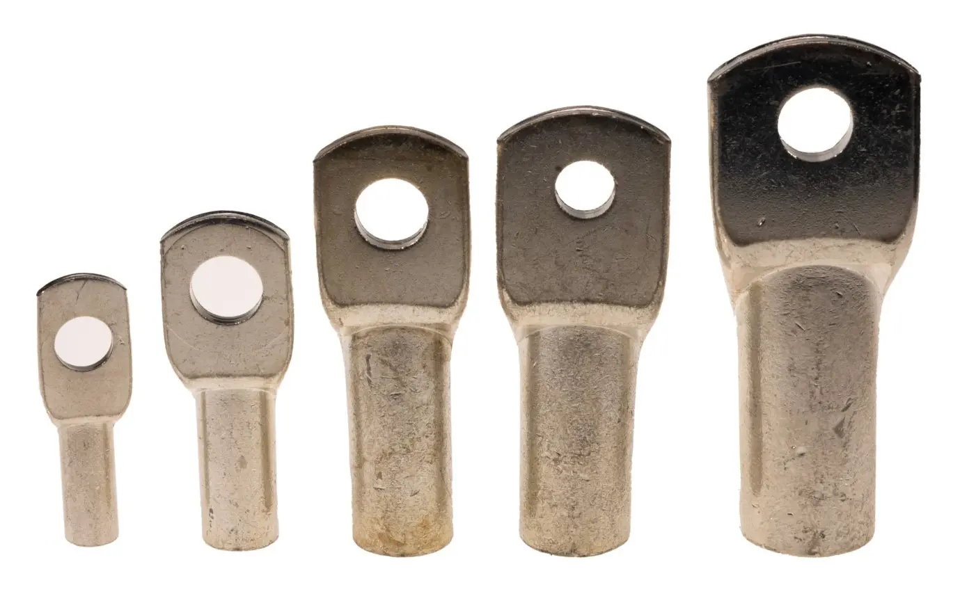 Produktfoto 1 von RS PRO K Ring-Rohrkabelschuh, Unisoliert, Braun, aussen ø 10 mm, innen ø 7 mm, 8 to 10 mm²