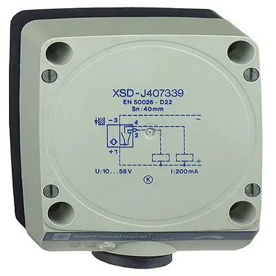 Produktfoto 1 von Telemecanique Sensors Näherungssensor Induktiv, Flach 40 mm PNP 12 → 48 V DC NO+NC