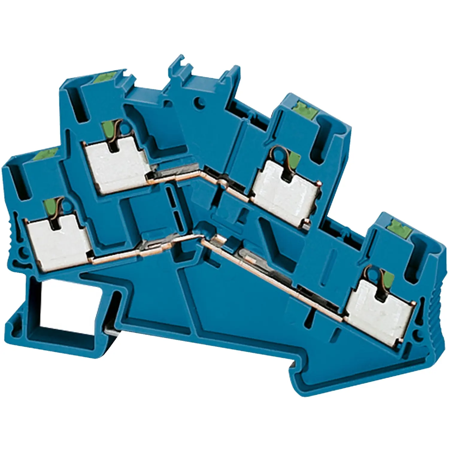 Produktfoto 1 von Schneider Electric NSY Klemmenleiste 2 Blau, 2.5 mm², 60V Einsteck-Anschluss