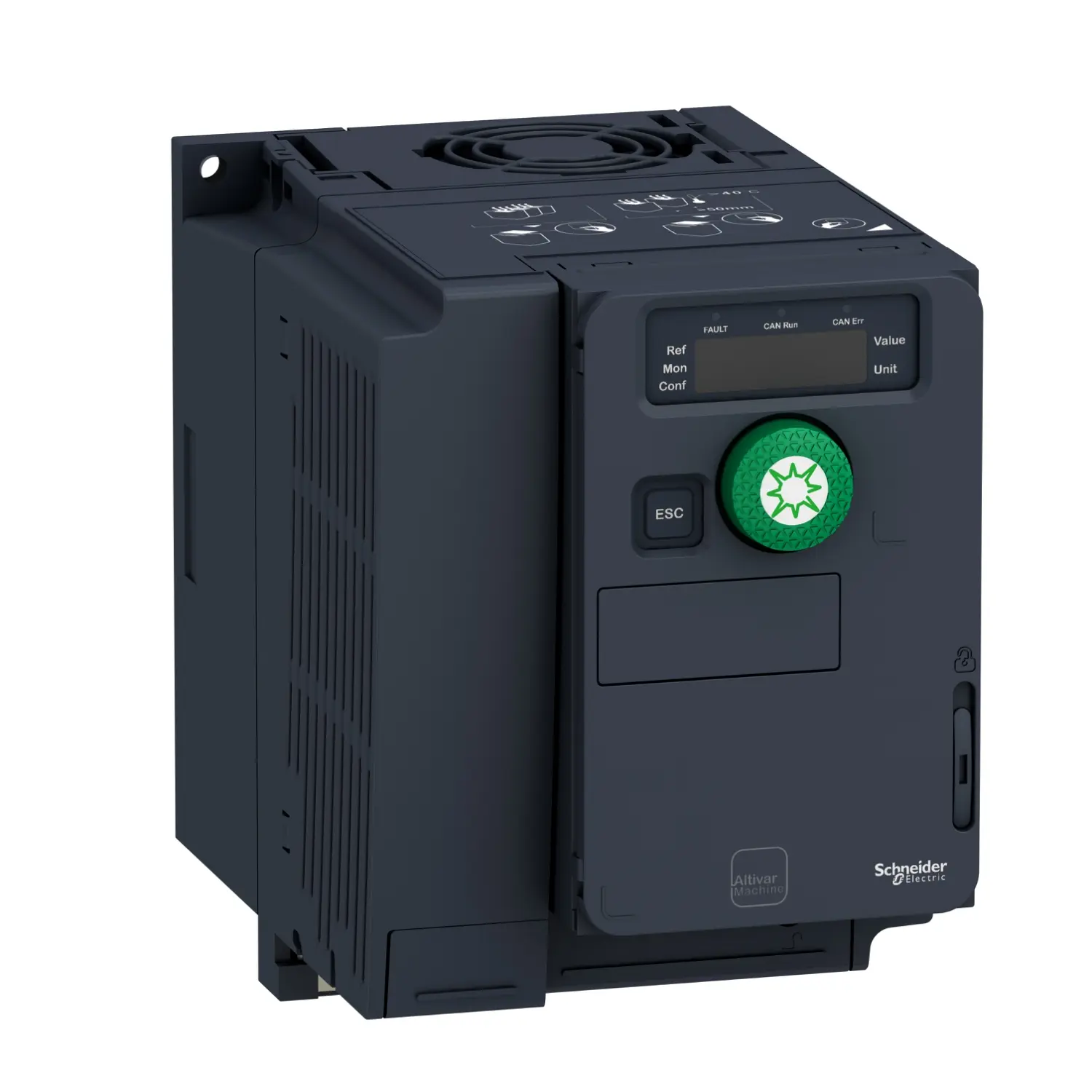 Produktfoto 1 von Schneider Electric Altivar Solar 3-Phasen Wechselstrommotorantrieb 0.55 kW 500 V 2.9 A 0.599kHz