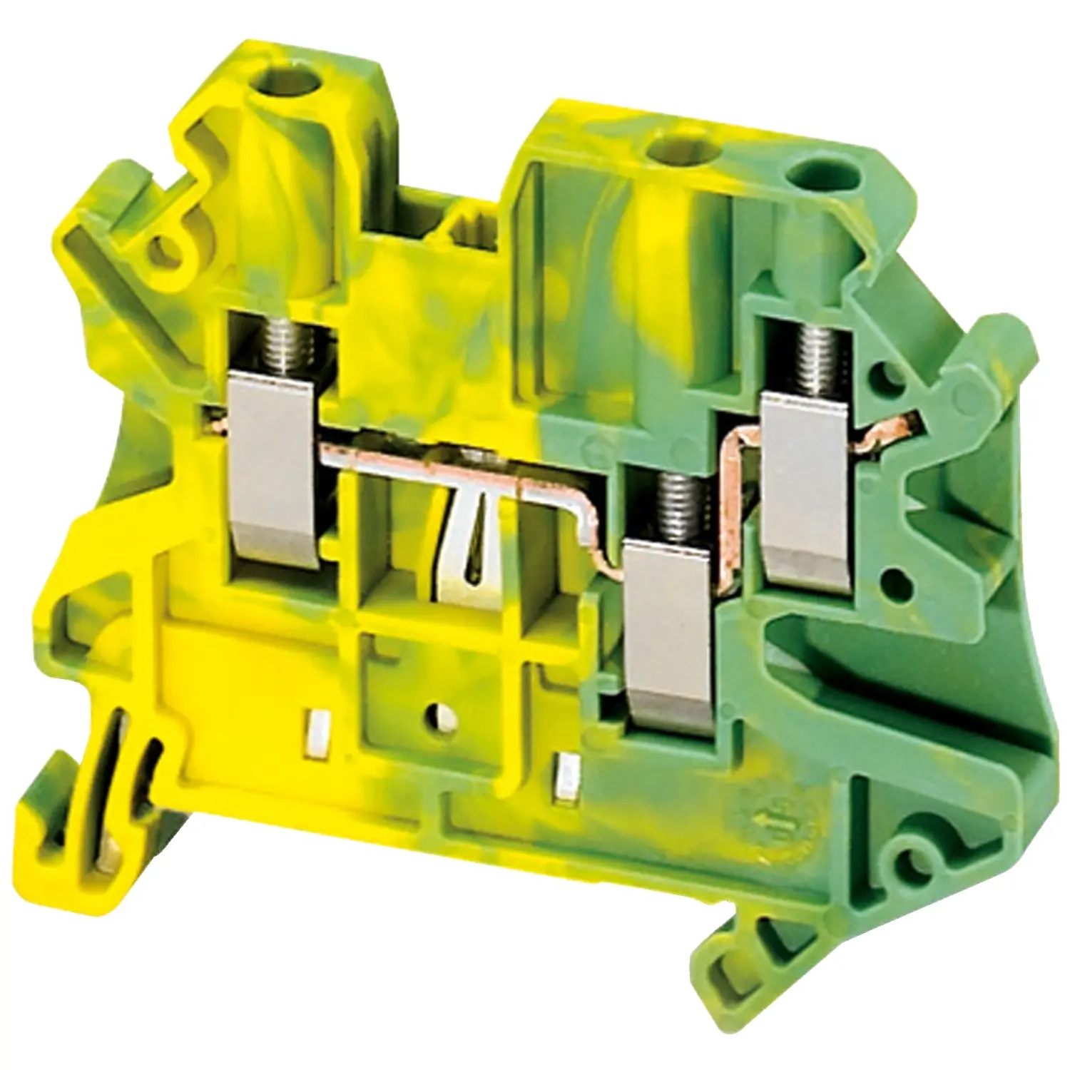 Produktfoto 1 von Schneider Electric NSY Schraubanschlussklemme 1 Grün, Gelb, 4 mm², 1000V Schraubbefestigung
