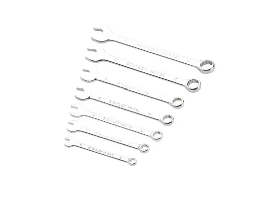 Produktfoto 1 von Stanley Schraubenschlüsselsatz Ring-/Gabelschlüssel CrV-Stahl, 7-teilig 13, 19, 17, 14, 10, 12, 8