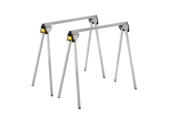 Produktfoto 1 von Stanley Klappbarer Sägebock aus Metall, 57.1 cm x 73.6 cm x 73.6 cm für Werkbank
