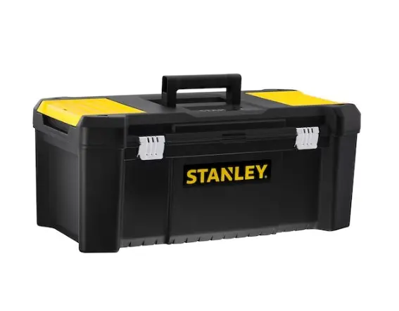Produktfoto 1 von Stanley Kunststoff, Metall Werkzeugbox Schwarz, L. 66.1 cm B. 28 cm H. 32.4 cm, 2.7 kg, Register